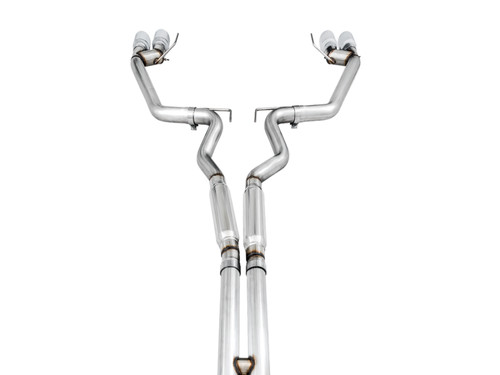 AWE Tuning 2018+ Ford Mustang GT (S550) Cat-Back Exhaust - Track Edition (Quad Chrome Silver Tips)