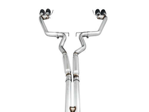 AWE Tuning 2018+ Ford Mustang GT (S550) Cat-Back Exhaust - Track Edition (Quad Diamond Black Tips)