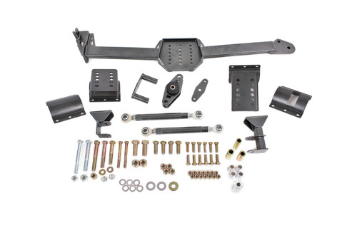 BMR 05-14 S197 Mustang Body Mount Watts Link Rod End/Poly w/ Adj. Axle Clamps - Black Hammertone (WL006H)