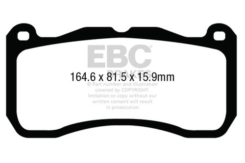 EBC 13-14 Ford Mustang GT500 Bluestuff Front Brake Pads