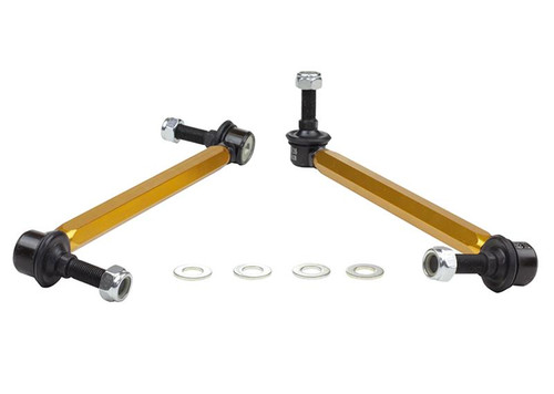 Whiteline 05-14 Ford Mustang V8 (Incl. Shelby GT/GT500) Front Sway Bar Link Kit HD Adj Steel Ball