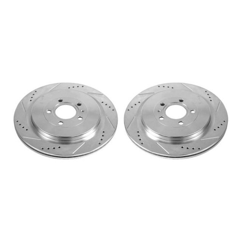 Power Stop 13-14 Ford Mustang Rear Evolution Drilled & Slotted Rotors - Pair