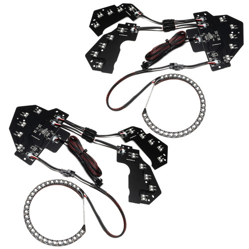 Oracle 18-21 Ford Mustang Dynamic DRL w/ Halo Kit & Sequential Turn Signal - ColorSHIFT