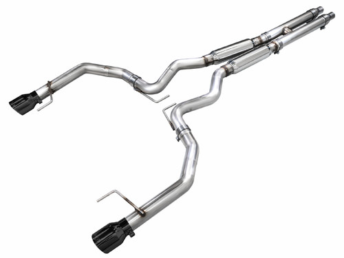 AWE 2024 Ford Mustang GT Fastback S650 RWD Track Edition Cat-Back Exhaust w/ Dual Diamond Black Tips
