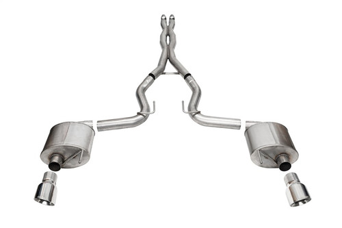 Corsa 24+ Ford MustangGT Sport Cat-Back Exhaust System 3.0in Dual Rear Exit w/4.5in Pro Series Tips