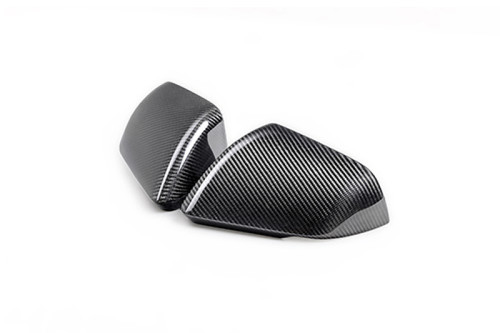 Ford Racing 24-25 Mustang (w/Integrated Turn Signals) Carbon Fiber Mirror Skull Caps - Gloss