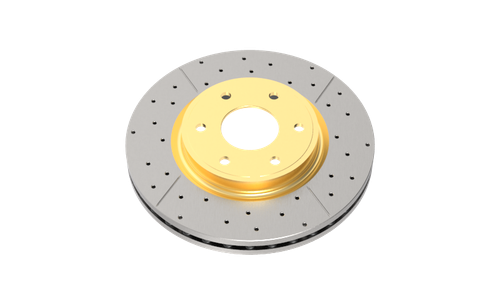 DBA 15-20 Ford Mustang GT (w/o Perf Pkg) Rear Street Series Drilled Rotor w/Black Hat