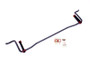 BMR 05-10 S197 Mustang Rear Solid 22mm Sway Bar Kit w/ Bushings & Billet Links - Black Hammertone