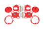 BMR 11-14 Ford Mustang / Shelby GT500 Caster Camber Plates - Red