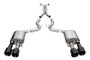 Corsa 20-22 Ford Mustang GT500 3.0in Dual Rear Exit Catback w/ Twin 5.0in Black Carbon Fiber Tips