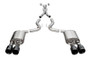 Corsa 20-22 Ford Mustang GT500 3.0in Dual Rear Exit Catback w/ Twin 5.0in Blk Straight Cut Pro Tips