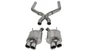 Corsa 2013-2014 Ford Mustang GT500 3.0 in Axle-Back w X-Pipe 4.0 in Twin Tips - Sport / Polished