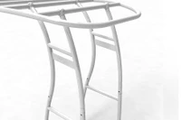 Detail isolated photo of the SG300 boat t-top's canopy hoop and cross bracing.