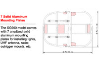 Measurements and adjustability of frame shown from above.