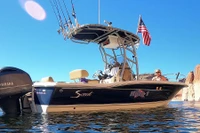 Premium SG900 boat t-top model made with 6061-T6 Aluminum in powder coated Quick Silver color shows OEM quality.