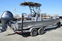 Premium SG900 boat t-top model made with 6061-T6 Aluminum in powder coated Quick Silver color shows OEM quality.