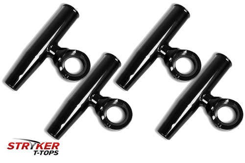 Set of 4 Stryker T-Tops Single Fishing Rod Holder Powder Coated Black