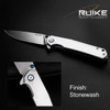 Ruike 4.5"" Ll Fld Knf W/pkt Clp Sil UPC: 6942870370491