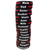 Personalized - Thin Red Line Silicone Bracelet, Son, 8 Inch