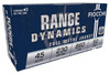 Fiocchi Range Dynamics 45 Auto 230 Grain FMJ Case of 500