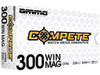 Ammo Inc 300WM190BTHPA20 Compete 300WinMag 220gr Open Tip Match 20 Per Box/10 Case