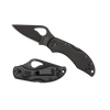 Spyderco BY10PBK2 Byrd Robin 2 Lightweight 2.43" Folding Drop Point Plain 8Cr13MoV SS Blade Black Bi-Directional Texturing FRN Handle Includes Pocket Clip                                              