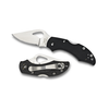 Spyderco BY10PBK2 Byrd Robin 2 Lightweight 2.43" Folding Drop Point Plain 8Cr13MoV SS Blade Black Bi-Directional Texturing FRN Handle Includes Pocket Clip                                              