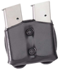 Galco CDM26B CDM Mag Carrier Double Black Leather Belt Loop Belts 1.50-1.75" Wide Compatible w/ Sig P220 Carry Ambidextrous Hand                                                                        