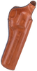 Bianchi 12680 111 Cyclone Belt Holster Size 05 OWB Open Bottom Style made of Leather with Tan Finish, Strongside/Crossdraw & Belt Loop Mount Type fits 6" Barrel S&W K-Frame for Right Hand             