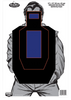 Birchwood Casey 35721 Dirty Bird Bad Guy IPSC Silhouette Tagboard Hanging Pistol 12" x 18" Black/Blue/White 100 Per Pkg                                                                                 