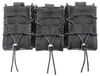 High Speed Gear 45DD00BK TACO Double Decker Shingle Black Nylong, Triple Shingle (3 Rifle/3 Pistol Mags), Fits MOLLE                                                                                    