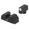 Night Fision GLK001010YGXG Official Costa Ludus Night Sights  Green Tritium Yellow Outline Front Sight-Green Tritium Bar Rear Sight Glock 17/17L/17MOS/19                                               