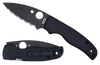 Spyderco C229GS Shaman  3.58" Folding Serrated Stonewashed CPM S30V SS Blade/ Black Textured G10 Handle Includes Pocket Clip                                                                            