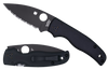 Spyderco C229GS Shaman  3.58" Folding Serrated Stonewashed CPM S30V SS Blade/ Black Textured G10 Handle Includes Pocket Clip                                                                            