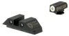 Night Fision GLK001003WGW Tritium Night Sights For Glock  Green Tritium White Outline Front Sight- Green Tritium White Outline Rear Sight Glock 17/17L/19/22                                            