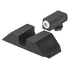 Night Fision GLK001003WGW Tritium Night Sights For Glock  Green Tritium White Outline Front Sight- Green Tritium White Outline Rear Sight Glock 17/17L/19/22                                            