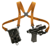 Galco JR212B Jackass Rig Shoulder System Shoulder Size Fits Chest Up To 56" Black Leather Harness Fits 1911 Right Hand                                                                                  