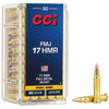 CCI Small Game Hyper Velocity Rimfire Ammunition, 17 HMR, Full Metal Jacket, 20 Grain - 50 Cartridge Box ( 50 / 1 )