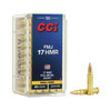 CCI Small Game Hyper Velocity Rimfire Ammunition, 17 HMR, Full Metal Jacket, 20 Grain - 50 Cartridge Box ( 50 / 1 )