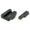 TruGlo TG13CZ1PC TFX Pro  Black  Green Tritium  Fiber Optic Orange Outline Front Sight Green Tritium  Fiber Optic Rear Sight UPC: 788130022702