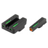 TruGlo TG13CZ1PC TFX Pro  Black  Green Tritium  Fiber Optic Orange Outline Front Sight Green Tritium  Fiber Optic Rear Sight UPC: 788130022702