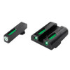 TruGlo TG13GL1A TFX  Low GreenWhite Outline Fiber OpticTritium FrontGreen Fiber OpticTritium RearBlack Nitride Fortress Frame Compatible wMost Glock Except MOS Front PostRear Dovetail Mount UPC: 788130018392