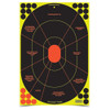Birchwood Casey 34657 ShootNC Reactive Target Bullseye Adhesive Paper Target 12 x 18 40 Per Pkg UPC: 029057346572