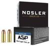 Nosler ASP Standard Velocity Centerfire Ammunition, 9mm Luger, Jacketed Hollow Point, 124 Grain - 20 Cartridge Box ( 20 / 1 )