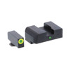 AmeriGlo GL301 iDot Sight set for Glock  Black  Green Tritium with Lumigreen Outline Front Sight Green Tritium iDot Rear Sight UPC: 644406905301