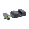 AmeriGlo GL301 iDot Sight set for Glock  Black  Green Tritium with Lumigreen Outline Front Sight Green Tritium iDot Rear Sight UPC: 644406905301