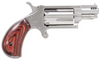 North American Arms NAA22MSP MiniRevolver  22 WMR 5 Shot 1.13 Ported Barrel Overall Stainless Steel Finish Rosewood Birdshead Grip UPC: 744253002151