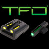 TruGlo TGTG131NT1Y TFO  Black  Green Tritium  Fiber Optic Front Sight Yellow Tritium  Fiber Optic Rear Sight UPC: 788130019511
