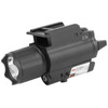 NcStar AQPFLS FlashlightRed Laser  200 Lumens5mW Output White Cree LED LightRed Laser QR WeaverPicatinny Mount Black Anodized Aluminum UPC: 814108012571