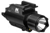 NcStar AQPFLS FlashlightRed Laser  200 Lumens5mW Output White Cree LED LightRed Laser QR WeaverPicatinny Mount Black Anodized Aluminum UPC: 814108012571